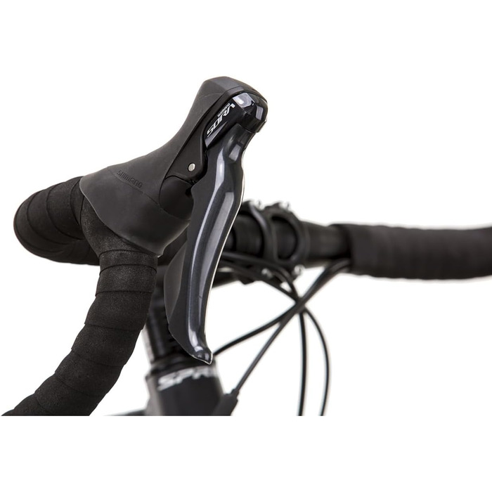 Чоловічий гравійний велосипед Airtracks 28 дюймів Whisper 5.0 2 x 9 Shimano SORA R3000 чорний - розміри рами 52 см та 56 см - модель 2026 56 см (зріст 180-195 см)