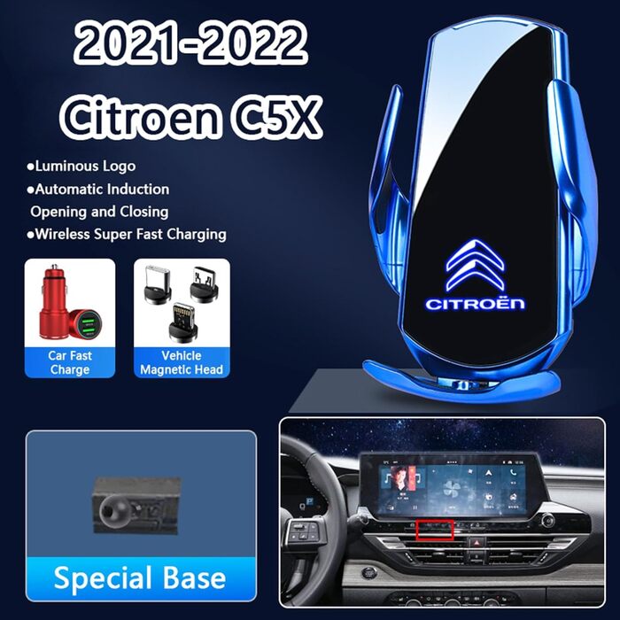 Автомобільний тримач мобільного телефону REDAEL для Citroen C5 шт. 2021-2022, автомобільний тримач мобільного телефону, що обертає