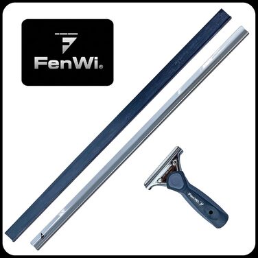 Віконний ракель FenWi шириною 45 см / ракель для душу / широкий ракель з ракелем з нержавіючої сталі для вітрин магазинів і великих площ