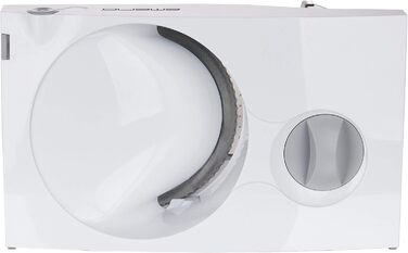 Ножовий блок Emerio 'Made in EU MS-125000, ножовий блок з нержавіючої сталі виробництва Німеччини, регульований 0-17 мм, без бісфенолу А, компактний складний, з захисним вимикачем, Eco 100 Вт, білий білий одинарний