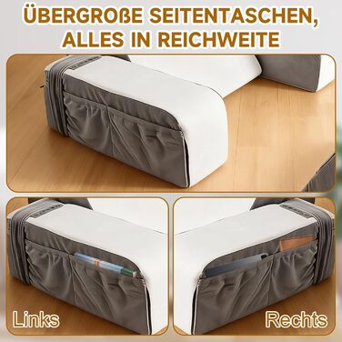 Подушка для читання зі знімним потиличним валиком та підлокітником, зручна та легка спинка для ліжка та дивана, спинка для дорослих, спинка з піни з ефектом пам&39яті для читання, перегляду телевізора та відеоігор