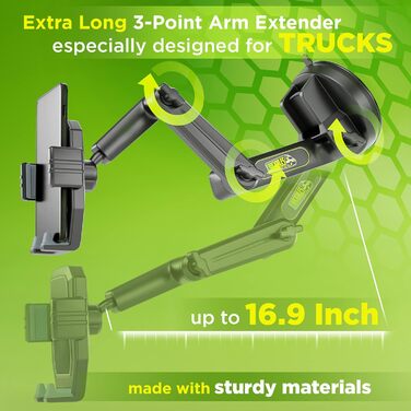 Тримач для мобільного телефону Truckules, міцний, з супер присоскою, тримач для мобільного телефону для вантажівки, приладової пан