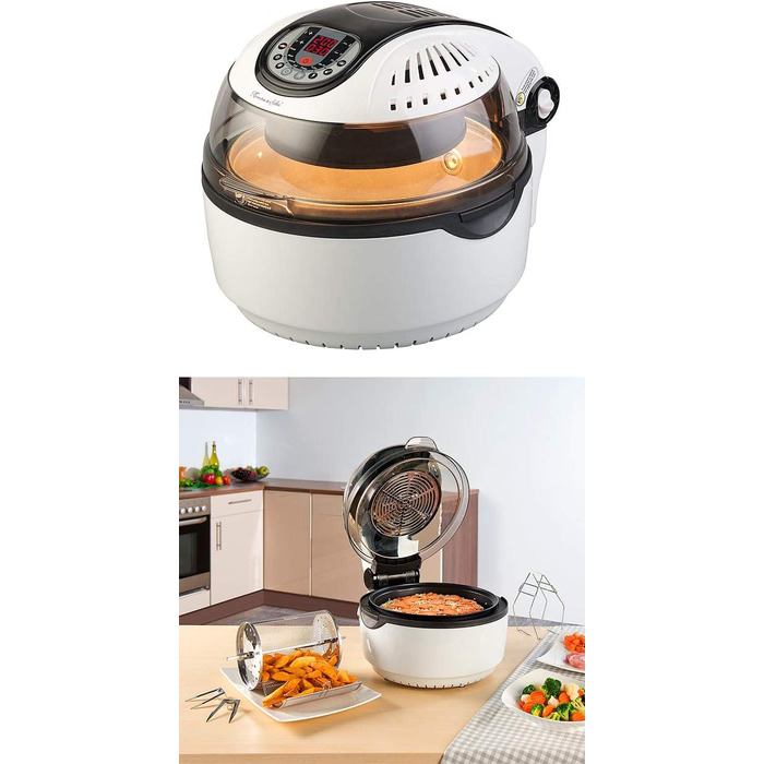 Галогенові печі Rosenstein & Shne цифрова галогенна конвекційна піч, 6 програм, 10 л, 1 200 Вт, 7 частин (конвекційна піч, духовка, хлібопічка)