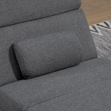 Шезлонг HOMCOM для відпочинку з 5 режимами масажу, поперековою подушкою, функцією підігріву, бічною кишенею, пультом дистанційного керування, імітацією льону, темно-сірим