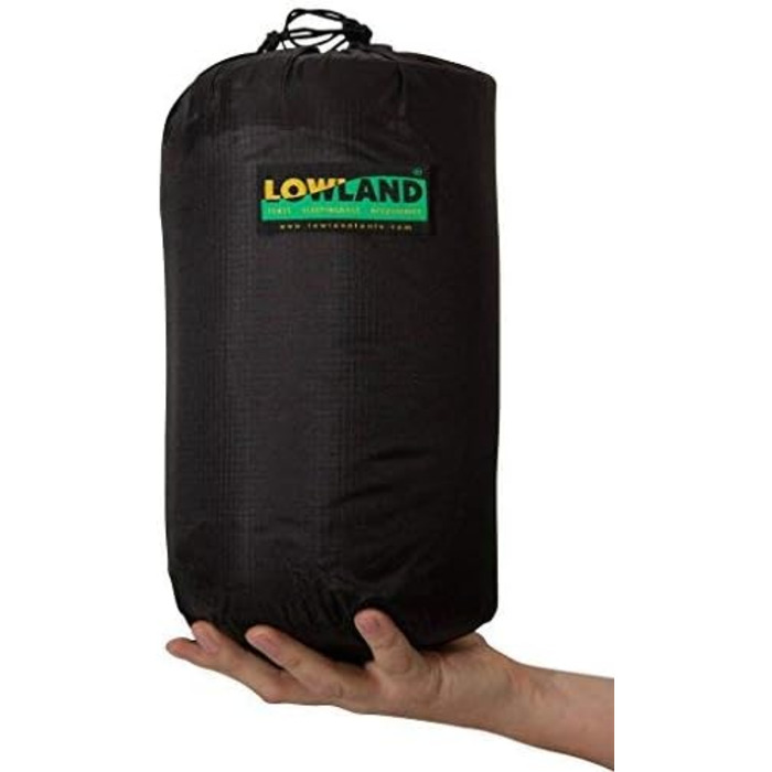 Літній спальний мішок Lowland Outdoor Companion з пуховою ковдрою, зелений, 210x80 см односпальний