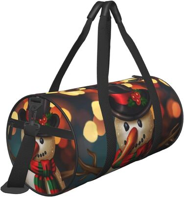 Яскрава дорожня сумка Веселий Сніговик, спортивна сумка для чоловіків та жінок, велика сумка для подорожей та спорту