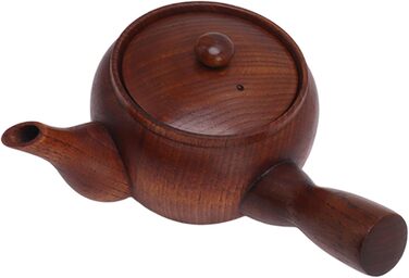 Дерев'яний чайник Holz-Teekanne, традиційний дерев'яний чайник з вишуканим свистком, виготовлений вручну в стилі Кунг-Фу для дому, офісу та ресторану
