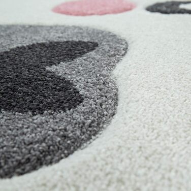 Дитячий килим рожевий дитяча кімната 3-D дизайн альпака мотив пастельні кольори міцний, розмір 200x290 см