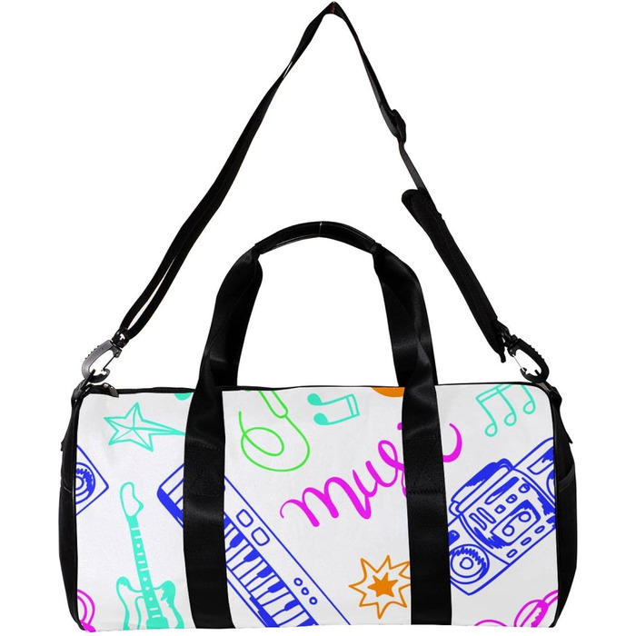 Спортивна сумка, маленька дорожня сумка, сумка для йоги, з музичним принтом, сумка для фітнесу на відкритому повітрі, сумка-тоут