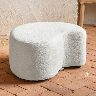 Пуф-табурет MIUFORM Пуф-сидіння MIUF Пуф для ніг, пуф, м&39який табурет для вітальні, спальні, коридору, гардеробної 68 x 64 x 36 см Тканина букле (бежевий)