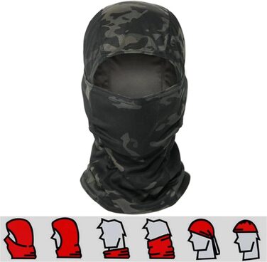 Тактичний страйкбольний шолом WLXW Mich з еластичною сітчастою балаклавою та окулярами проти запотівання, повний захист обличчя для полювання, косплею, ігор CS, чорний