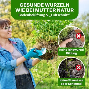 Мішки для посадки рослин TTL GARDEN 10 x 22 л з нетканого матеріалу - Набір з 10 шт. (20 л 10 22 літри) - Мішки для посадки з фетру та нетканого матеріалу 300 г/м - Контейнери для посадки на балкон, терасу, теплицю та саду - 22 літри - Набір з 10 шт. - Ун