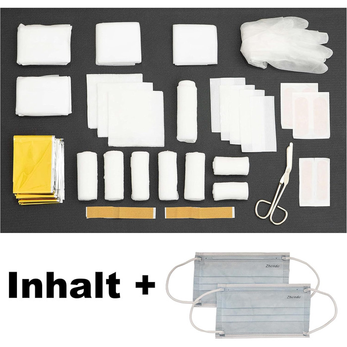 Вміст сумки першої допомоги згідно DIN 13164, червона Single Red, 43930012