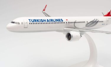 Крила, Модель літака з підставкою, Флаєр, Моделювання, Мініатюрні моделі, Колекційний предмет, Пластик, Кріплення Snap - Масштаб 1200, 612210 Airbus A321neo, Turkish Airlines