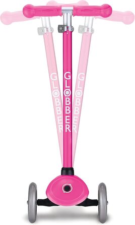 Самокат дитячий, 120/80 мм, ABEC 5, 3 колеса, регульований по висоті, світлодіодні колеса, неоновий рожевий