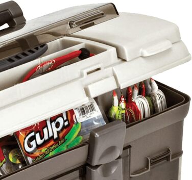 Ящик для снастей Plano 137401 від Rack System 3700, різнокольоровий, 40,6 x 30,5 x 43,8 см, 2,7 кг, графіт/пісковик, один розмір, Stowaway Rack System Pro