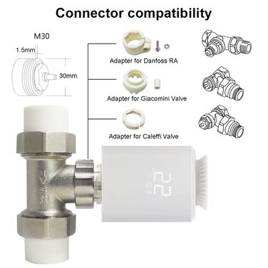 KETOTEK Smart Radiator Thermostat WLAN Zigbee Starter Set with Hub, Thermostat Heating WiFi, Programmable Heat Thermostat Compatible with Alexa, Control with Smart Life/Tuya App, KETOTEK Smart Radiator Thermostat WLAN Zigbee Starter Set with Hub, Thermost