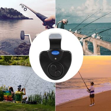 Чутливий сигналізатор клювання для риболовлі електронний зі світлодіодним світловим індикатором Вібрація свінгера на вудці Літнє спорядження рибалки Комплект рибальських снастей De 3 сигналізатори клювання