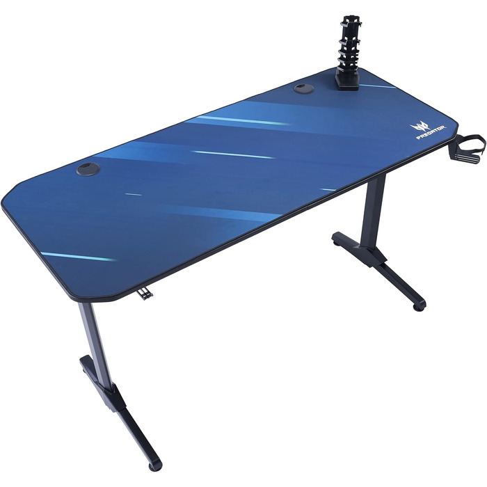 Ігровий стіл Acer Predator 140 x 60 см - Ігровий стіл із чохлом для килимка для миші, відділенням для геймпада, двома каналами для організації кабелів, тримачем для гарнітури та чашки, ігровий стіл GP.OTH11.03L