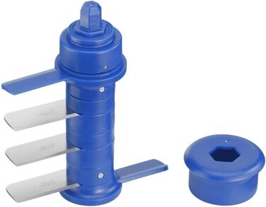 Тефаль Джеймі Олівер K1644344 Чоп і шейкер без світла Ємність 450 мл Мультишредер Універсальний подрібнювач для овочів, фруктів, цибулі, горіхів, часнику білий/синій білий/синій сингл