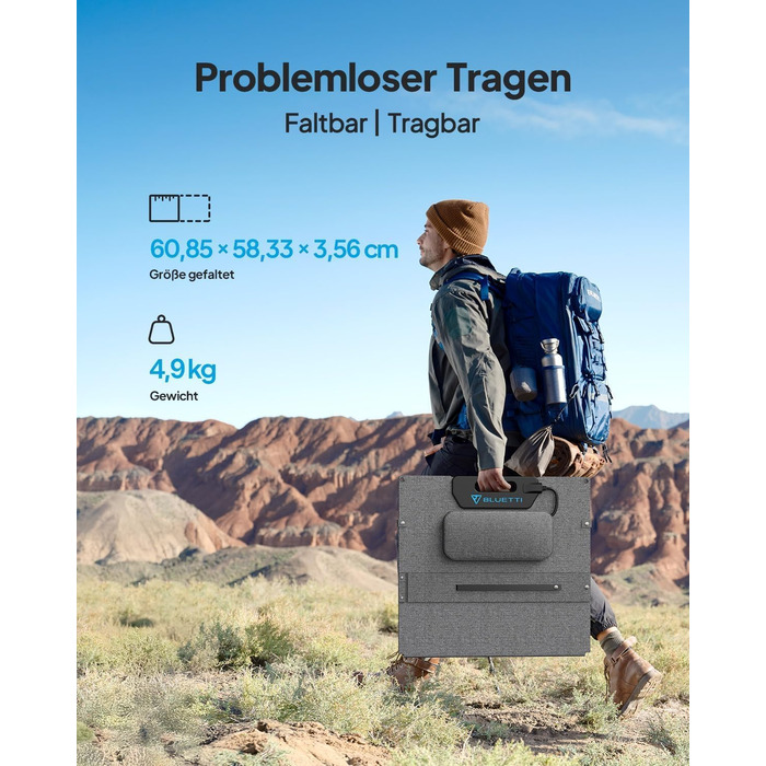 Сонячний генератор BLUETTI Elite 100 V2 (новий 2025 року) із сонячною панеллю 100 Вт, портативна електростанція потужністю 1024 Втгод з двома виходами змінного струму по 1800 Вт, на 35 менша, ідеально підходить для кемпінгу, надзвичайних ситуацій, резервн