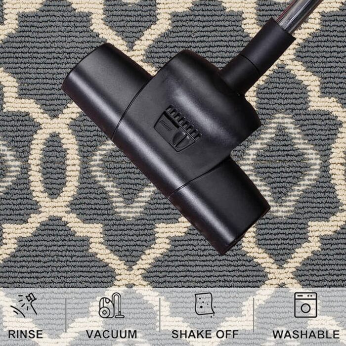 Килимок CHICHIC для вбирання бруду 80 x 120 см, килимок для внутрішніх дверей, нековзний та придатний для прання в пральній машині, водопоглинаючий, килимок для очищення вхідних дверей, коридору та вхідної зони, сірий, 80 x 120 см (прямокутний)