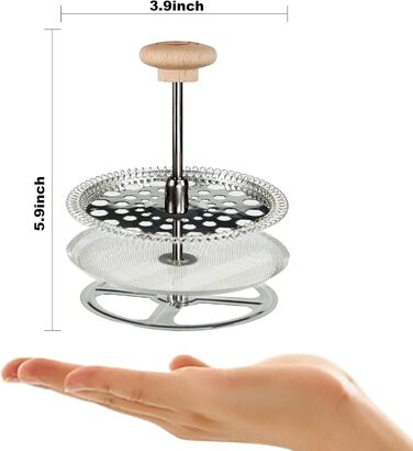 Запасний фільтр френч-преса Bestargo, змінний фільтр френч-преса з нержавіючої сталі, запасна частина кавового фільтра