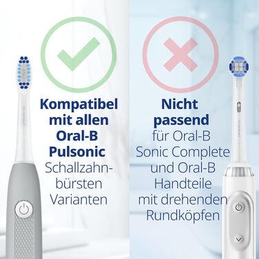 Щітки від demirdental для Oral-B Pulsonic Brushes, Середні щітки, змінні щітки для щоденного прибирання, 10 шт. по 10 шт. (1 упаковка)