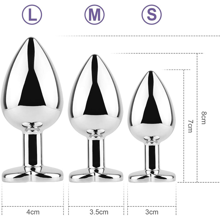 Набір анальних плагів Tpubmity, світло-фіолетовий