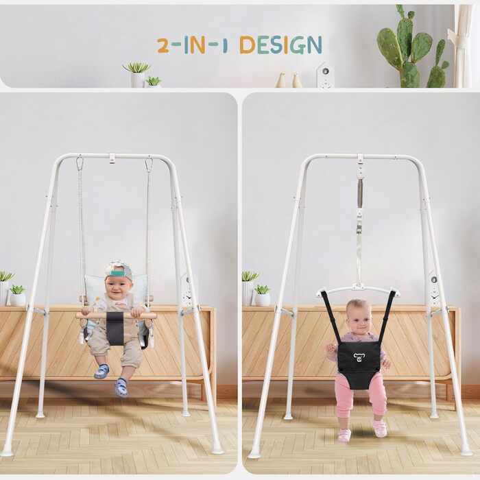 В 1 дитячий стрибунець з дитячою гойдалкою і рамою для гойдалок, дитячим відбійником і гойдалкою, дитячою гойдалкою в приміщенні і