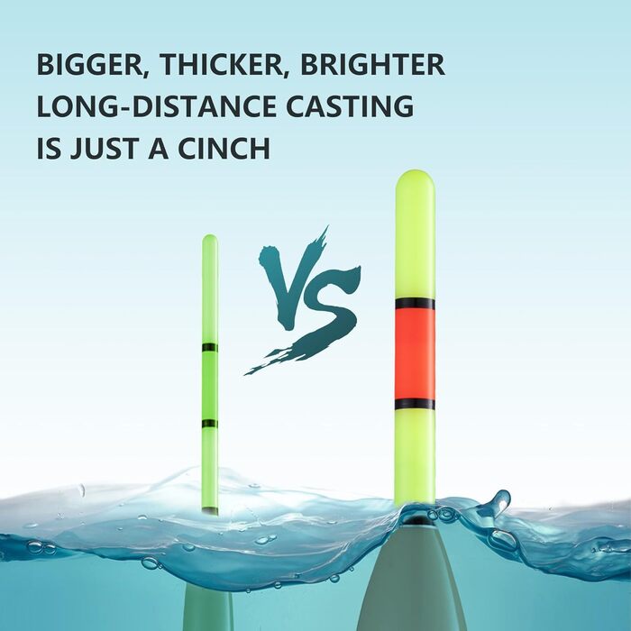 Світлодіодні рибальські поплавці, водонепроникні поплавці для нічної риболовлі у прісній та солоній воді, рибальські аксесуари високої видимості для початківців та професіоналів, 3