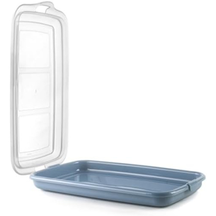 Набір із 4 кришок для ковбас та делікатесів, 4 кришки розміром 24,8 x 14,4 x 3,3 см кожна, пластик без бісфенолу А, багаторазові, жовтий червоний зелений синій, різні кольори