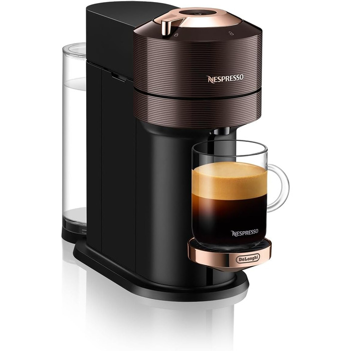 Кавова капсульна машина преміум-класу Nespresso De'Longhi ENV 120.BWAE Vertuo Next з піноутворювачем молока, коричнева