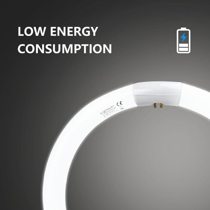 Люмінесцентна трубка Кругла кругла неонова лампа T9 30см 32Вт холодний білий 6500K 2100Lm G10Q базова люмінесцентна трубка для кільцевої лампи.