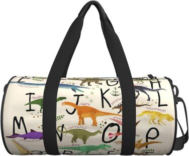 Дорожня сумка Tower Paris, кругла, великої місткості, легка та міцна, ідеальний подарунок для походів, відпустки, ділових поїздок та іншого. Стильний дизайн з динозаврами, універсальний розмір.