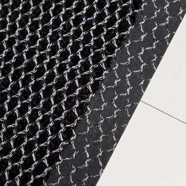 Килимок для дверей Ultralux з ПВХ-сітки, міцний 3D-брудовловлювальний килимок, вхідний килимок зі скребком та брудозахисним бар&39єром для внутрішнього та зовнішнього використання для вхідних та задніх дверей, 80 x 50 см, сірий та чорний, 50 x 80 см (прям