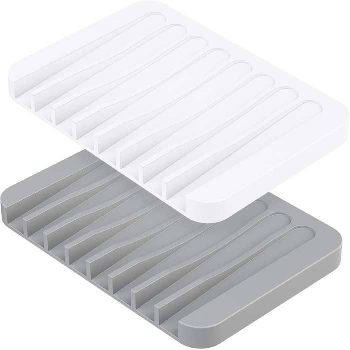 Мильниця, 2 шт. и мильниця силіконова зі зливом, тримач для мила силіконовий для ванної кімнати душ нековзний дизайн мильниця для