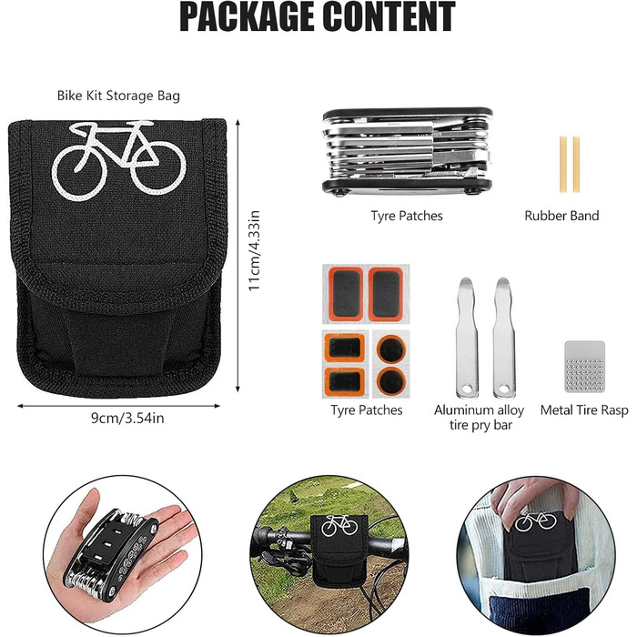 Набір інструментів для велосипеда, багатофункціональний 16-в-1