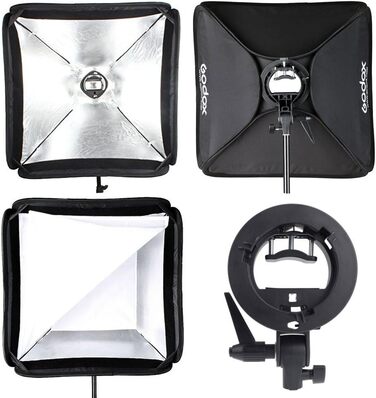 З кронштейном Godox S-Type Speedlite, комплект Bowens Mount Portable Godox Softbox 60 см для Godox (Godox Softbox SFUV6060) Godox softbox 24', 60x60