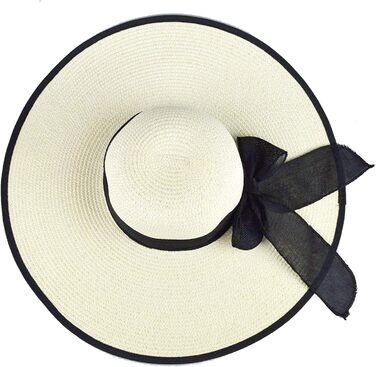 Жіночий широкополий солом&39яний капелюх DRESHOW, складний пляжний сонцезахисний капелюх, UPF 50, один розмір, білий