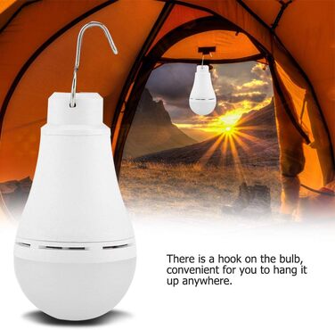 Лампочка, 2 шт. 5V світлодіодна лампочка, кемпінговий ліхтар, підвісна лампочка, аварійне освітлення, зовнішнє освітлення з простим вимикачем для походів