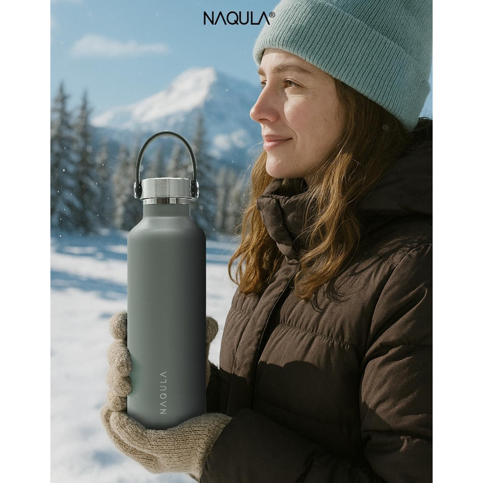 Термос об&39ємом 750 мл з ручкою для перенесення та знімним заварювачем для чаю або фруктів. Герметична пляшка з нержавіючої сталі, підходить для газованих напоїв, ізольована пляшка для гарячих та холодних напоїв. (Сірий) Сірий 750 мл