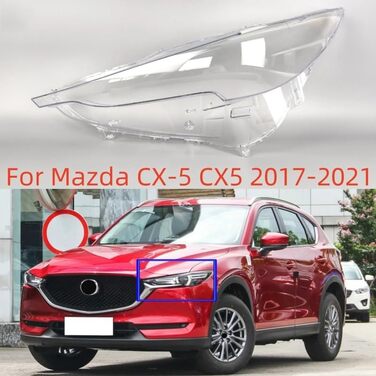 Автомобільні ліхтарі JQUAL Лінзи фар Shell для Mazda CX-5 CX5 2017 2018 2019 2020 2021 року Заміна ОДНОГО прозорого ПК ліхтарів Оболонка передньої фари Скло лівого та правого