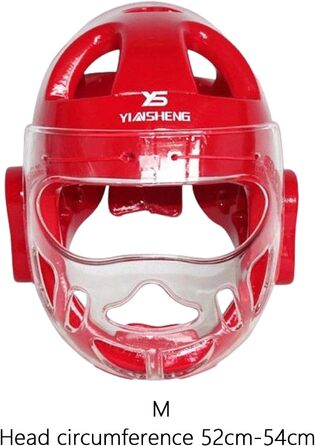 Дитячий та дорослий головний убір для карате, водонепроникний, дихаючий, м&39який головний убір, захисний головний убір, захист голови для муай-тай, греплінгу та спарингу, червоний, розмір M