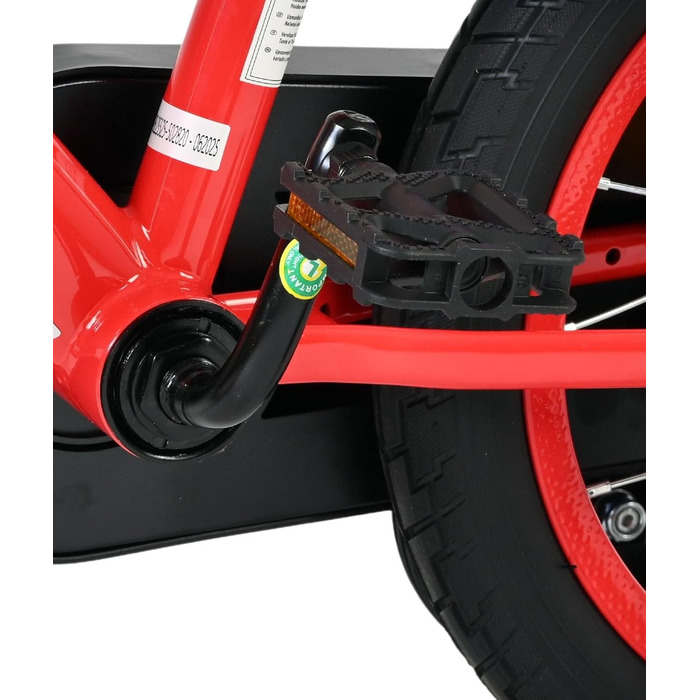 Дитячий велосипед Volare Spider-Man 14 дюймів 3,55 років Ручні та американські гальма, додаткові колеса, захист ланцюга, світловідбивачі Регульоване сідло Подарунок для хлопчиків та дівчаток