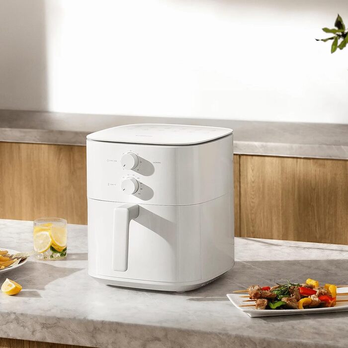 Аерофритюрниця Xiaomi Air Fryer Essential об'єм 6 л, швидкий нагрів, рівномірне приготування, температура до 200C, здорове харчування, ідеально для хрустких та соковитих страв