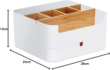 Організатор для косметики, зберігання косметики, контейнер для косметики, високоякісна багатофункціональна бамбукова косметичка з