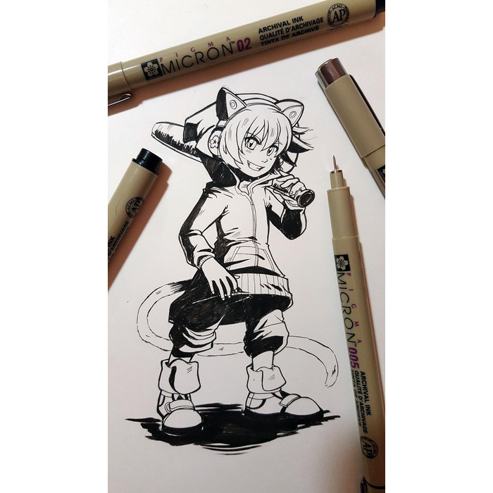 Набір Yukama Sakura Pigma Art Edition з 8, 6 Pigma Micron Fineliners 1 ручка Pigma Brush 1 ручка Pigma PN, чорна