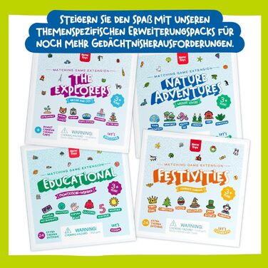 Дерев&39яна гра на пам&39ять для дітей віком від 3 років - Навчальна настільна гра з 10 веселими візерунками - Пам&39ятка Монтессо