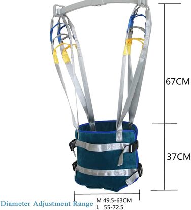 Слінг для унітазу, Підйомний ремінь для унітазу для душу, Домашнє використання, Спеціальний ремінь для ходьби, Ремені для підйому, Стоячи, Допоміжні засоби для ходьби, Ремінь (L)